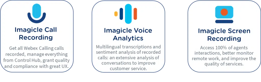 Imagicle Call Recording for Webex Calling Multi-Tenant. Ready to capture all your conversations?